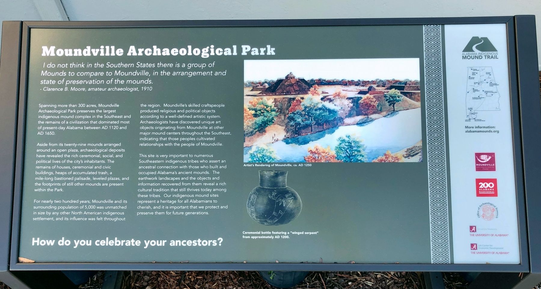 Moundville Archaeological Park Marker image. Click for full size.