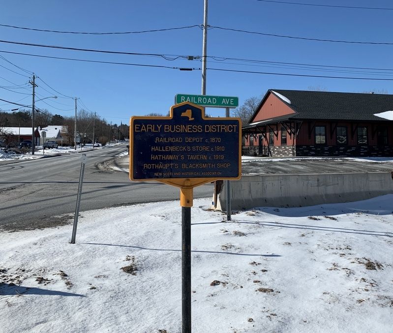 Early Business District Marker. Click for full size. Early Business District Marker image. Click for full size.