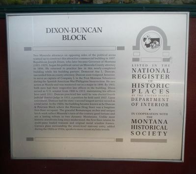 Dixon-Duncan Block Marker image. Click for full size.