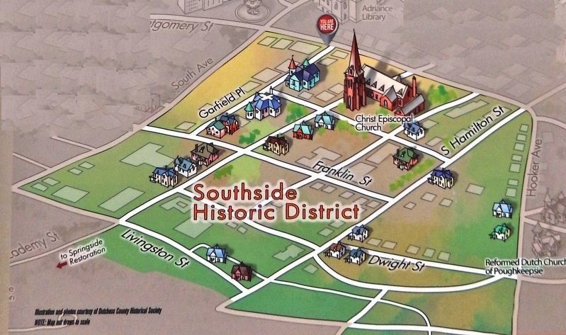 Marker detail: Southside Historic District Map image. Click for full size.