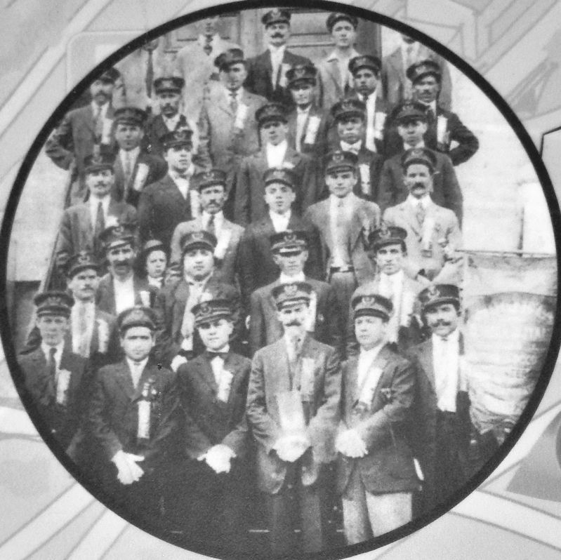 Marker detail: Men of the Star of Italy Society, 1920s image. Click for full size.