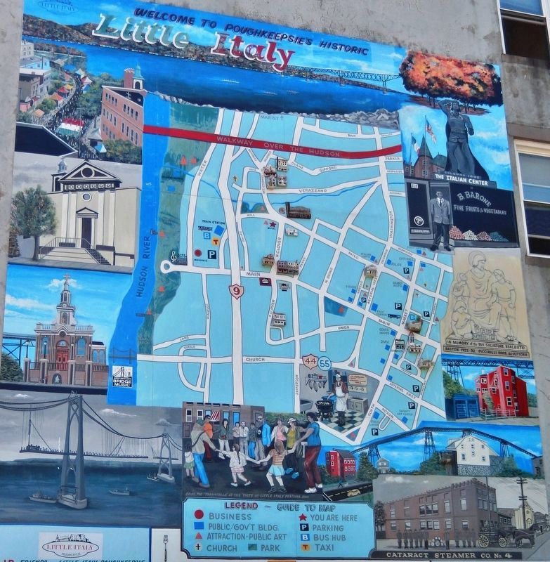 Little Italy Map/Mural<br>(<i>on Mill Street west of North Clover Street</i>) image. Click for full size.