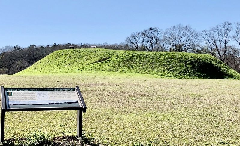 Mound Arrangement Marker with mound P in background.. Click for full size. Mound Arrangement Marker with mound P in background. image. Click for full size.