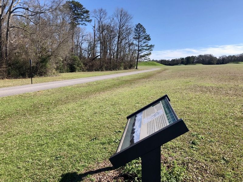 View from marker towards Mound B.. Click for full size. View from marker towards Mound B. image. Click for full size.