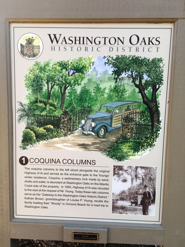 Coquina Columns Marker. Click for full size. Coquina Columns Marker image. Click for full size.