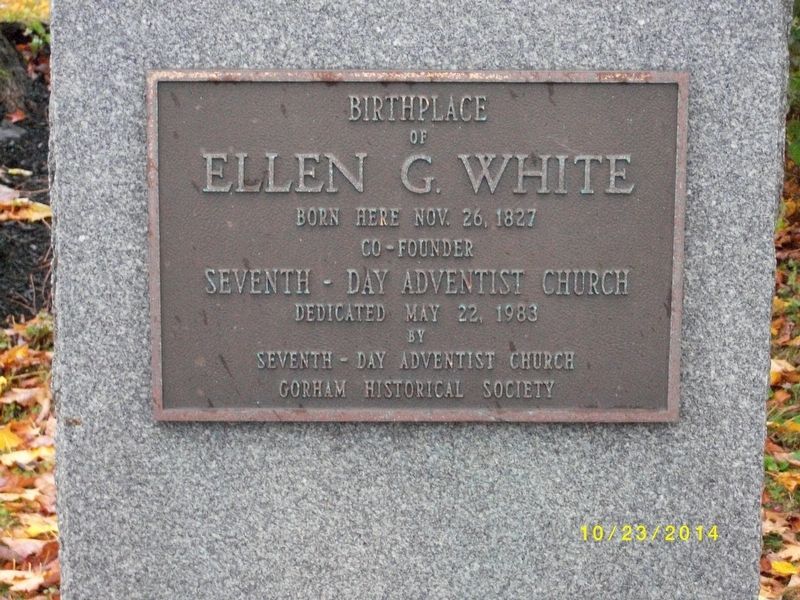 Birthplace of Ellen G. White Historical Marker