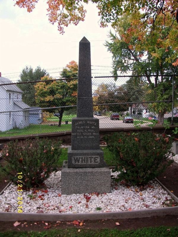 Headstone of James & Ellen White image. Click for full size.