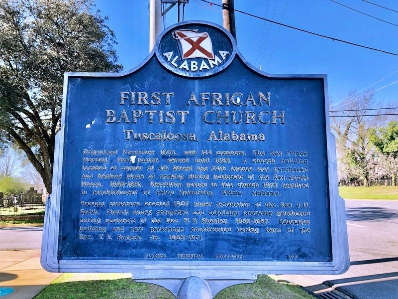 A nearby different First African Baptist Church marker.. Click for full size. A nearby different First African Baptist Church marker. image. Click for full size.