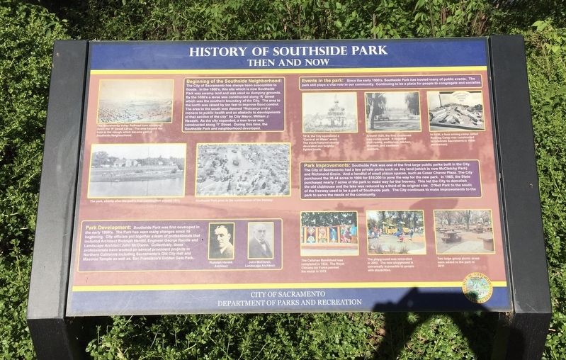 History of Southside Park Marker image. Click for full size.