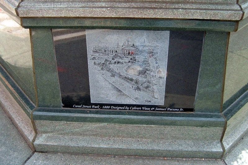 Canal Park: decorative planter engraving. Click for full size. Canal Park: decorative planter engraving image. Click for full size.