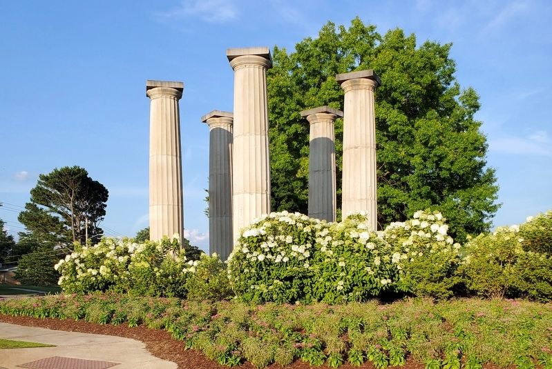 The five columns at the main entrance image. Click for full size.