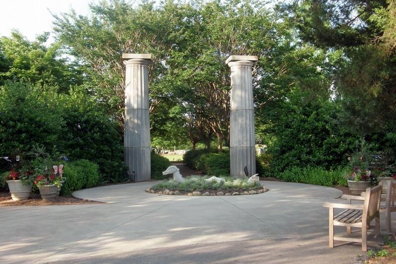 The columns at the entrance to the Children's Garden. image. Click for full size.