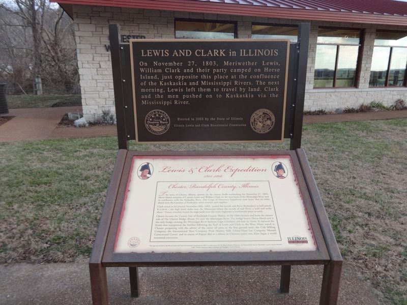Lewis and Clark in Illinois Marker. Click for full size. Lewis and Clark in Illinois Marker image. Click for full size.