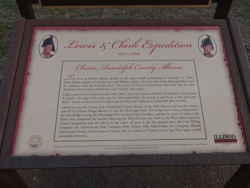 Chester, Randolph County, Illinois Marker. Click for full size. Chester, Randolph County, Illinois Marker image. Click for full size.