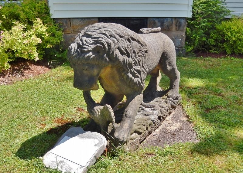 Stone Lion, c. 1902<br>(<i>marker mounted in front of sculpture</i>) image, Touch for more information