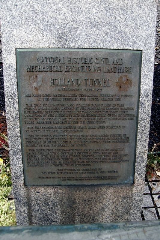 Holland Tunnel Marker. Click for full size. Holland Tunnel Marker image. Click for full size.