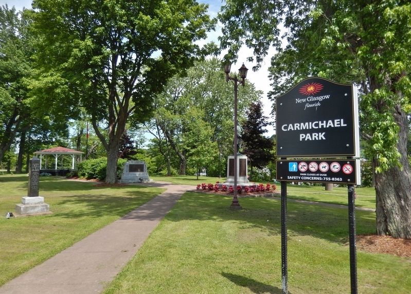 Carmichael Park Sign (<i>located near marker</i>) image. Click for full size.