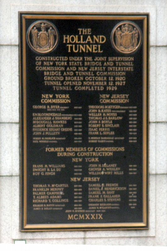 The Holland Tunnel Marker image. Click for full size.