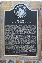 Moran Church of Christ Marker image. Click for full size.