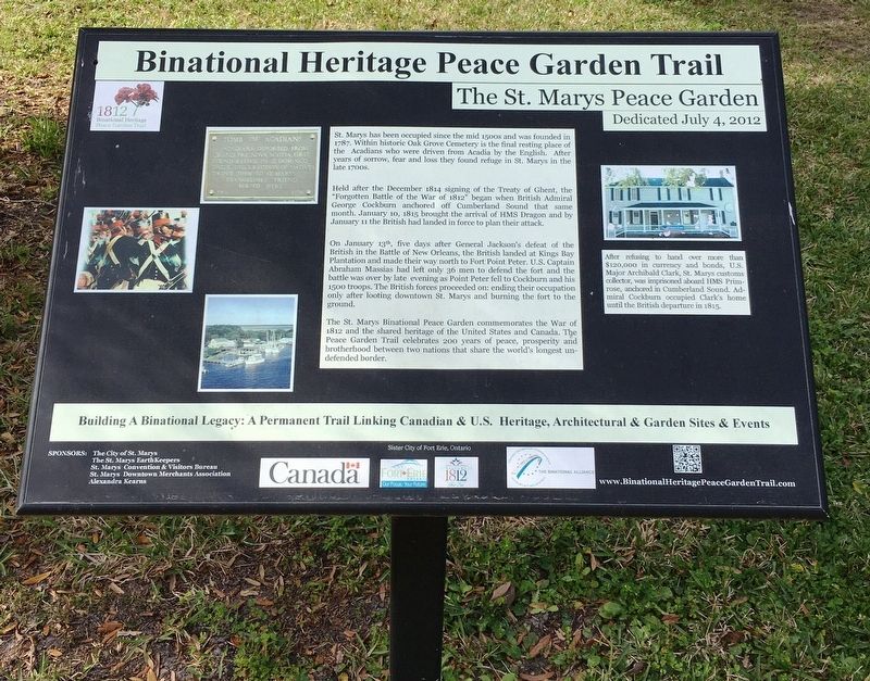 The St Marys Peace Garden Marker image. Click for full size.
