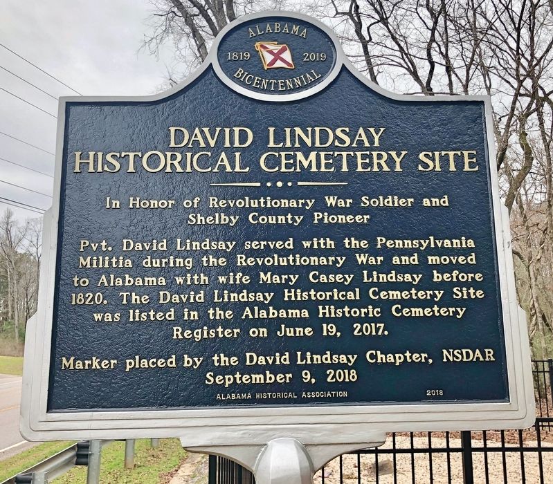 David Lindsay Historical Cemetery Site Marker image. Click for full size.