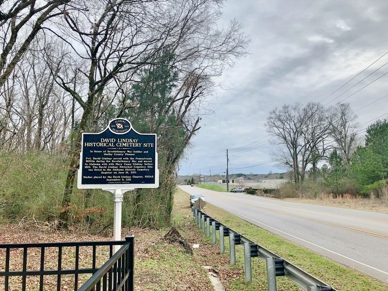 View of marker looking south on Shelby County Road 17. image. Click for full size.