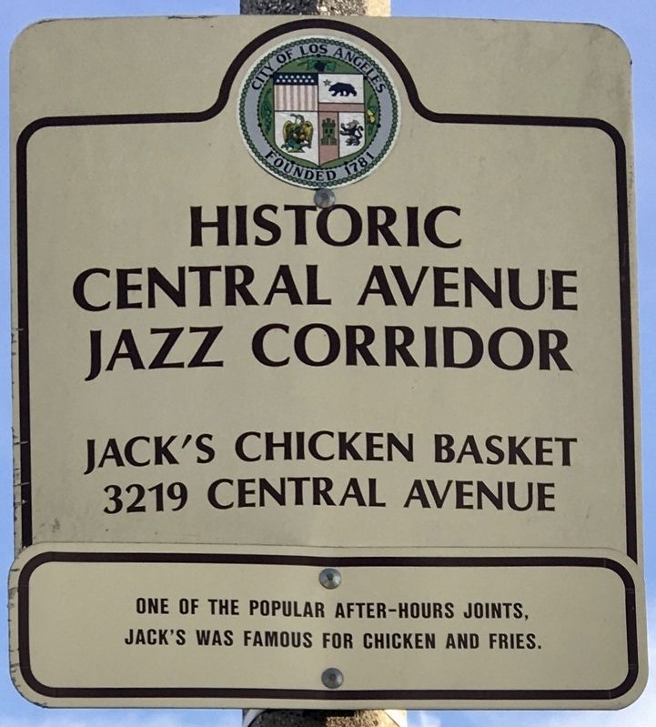 Jack’s Chicken Basket Marker. Click for full size. Jack’s Chicken Basket Marker image. Click for full size.