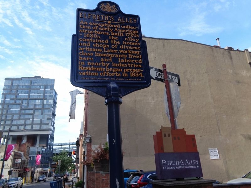 Elfreth's Alley Marker. Click for full size. Elfreth's Alley Marker image. Click for full size.