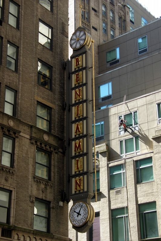 The Benjamin Hotel sign image. Click for full size.