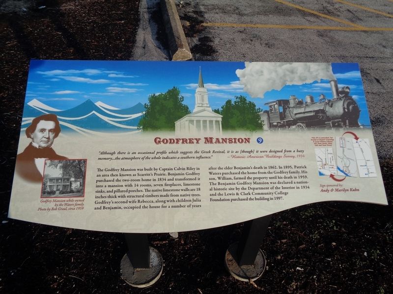 Godfrey Mansion Marker. Click for full size. Godfrey Mansion Marker image. Click for full size.