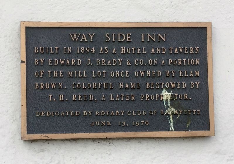 Way Side Inn Marker. Click for full size. Way Side Inn Marker image. Click for full size.