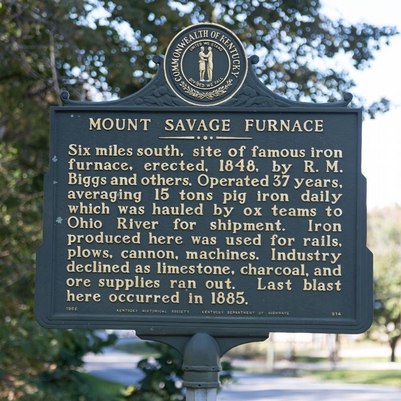 Mount Savage Furnace Marker image. Click for full size.