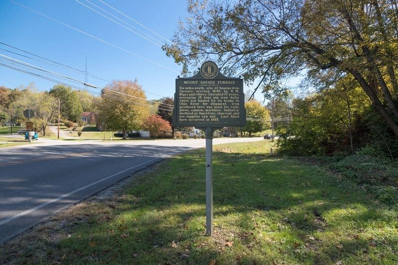 Mount Savage Furnace Marker. Click for full size. Mount Savage Furnace Marker image. Click for full size.