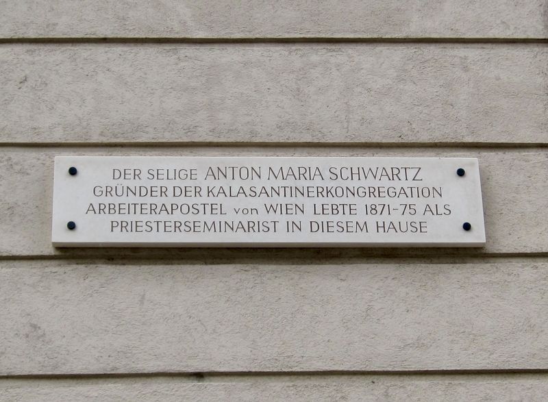 Anton Maria Schwartz Marker. Click for full size. Anton Maria Schwartz Marker image. Click for full size.