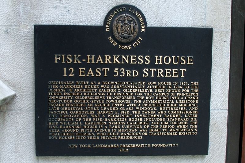Fisk-Harkness House Marker image. Click for full size.