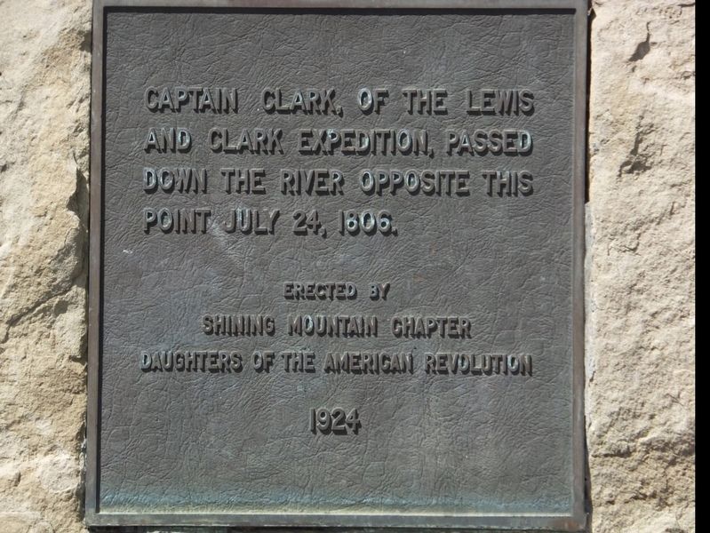 Lewis and Clark Yellowstone River Journey marker site. image. Click for full size.