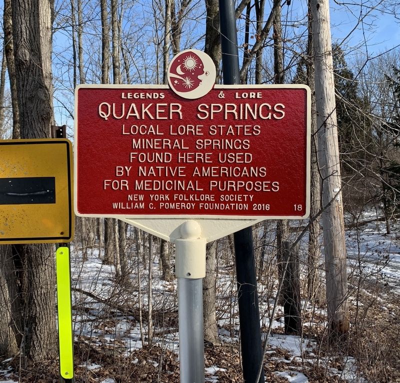 Quaker Springs Marker. Click for full size. Quaker Springs Marker image. Click for full size.