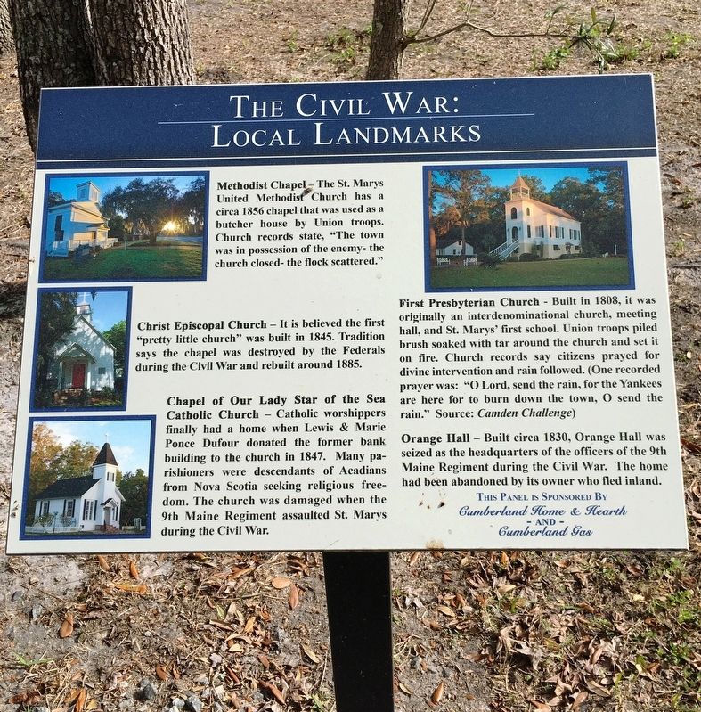 The Civil War: Local Landmarks Marker image. Click for full size.