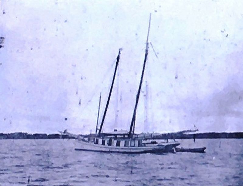 Photo Insert Left : Sailing vessel off coast of St. Marys image. Click for full size.