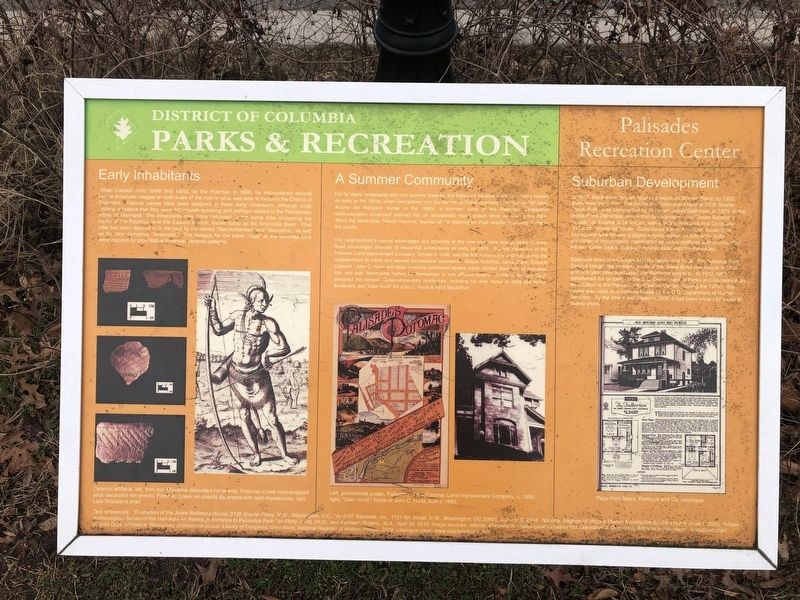Palisades Recreation Center Marker image. Click for full size.