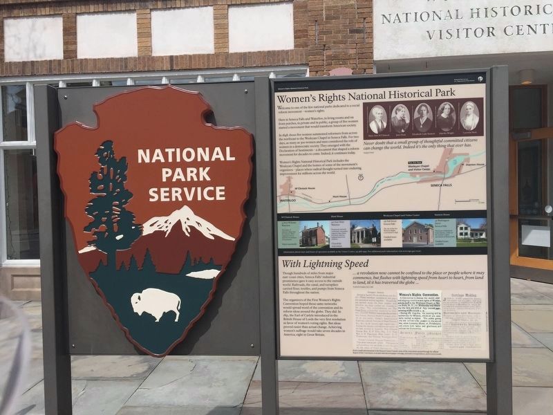 Women's Rights National Park Marker. Click for full size. Women's Rights National Park Marker image. Click for full size.