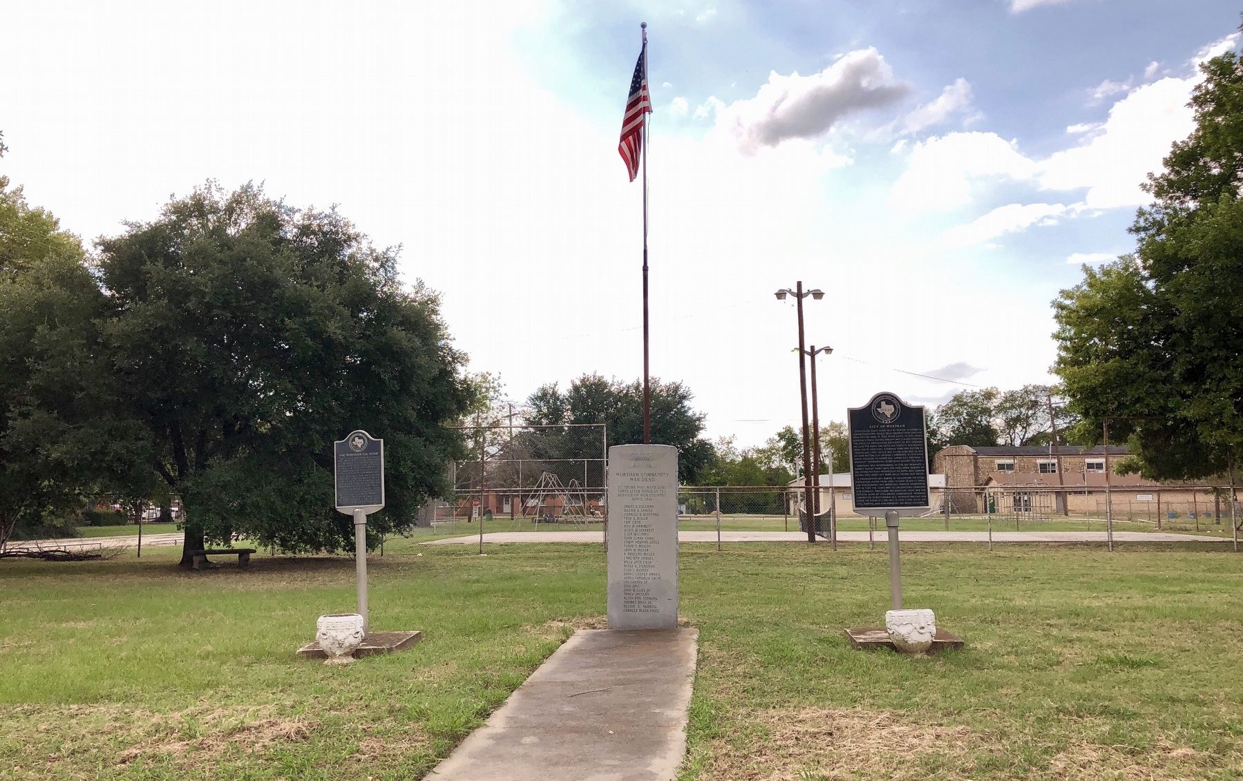 City of Wortham Marker along with The Wortham Oil Boom marker image. Click for full size.