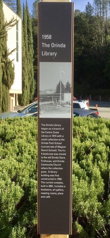 1958 The Orinda Library Marker image. Click for full size.