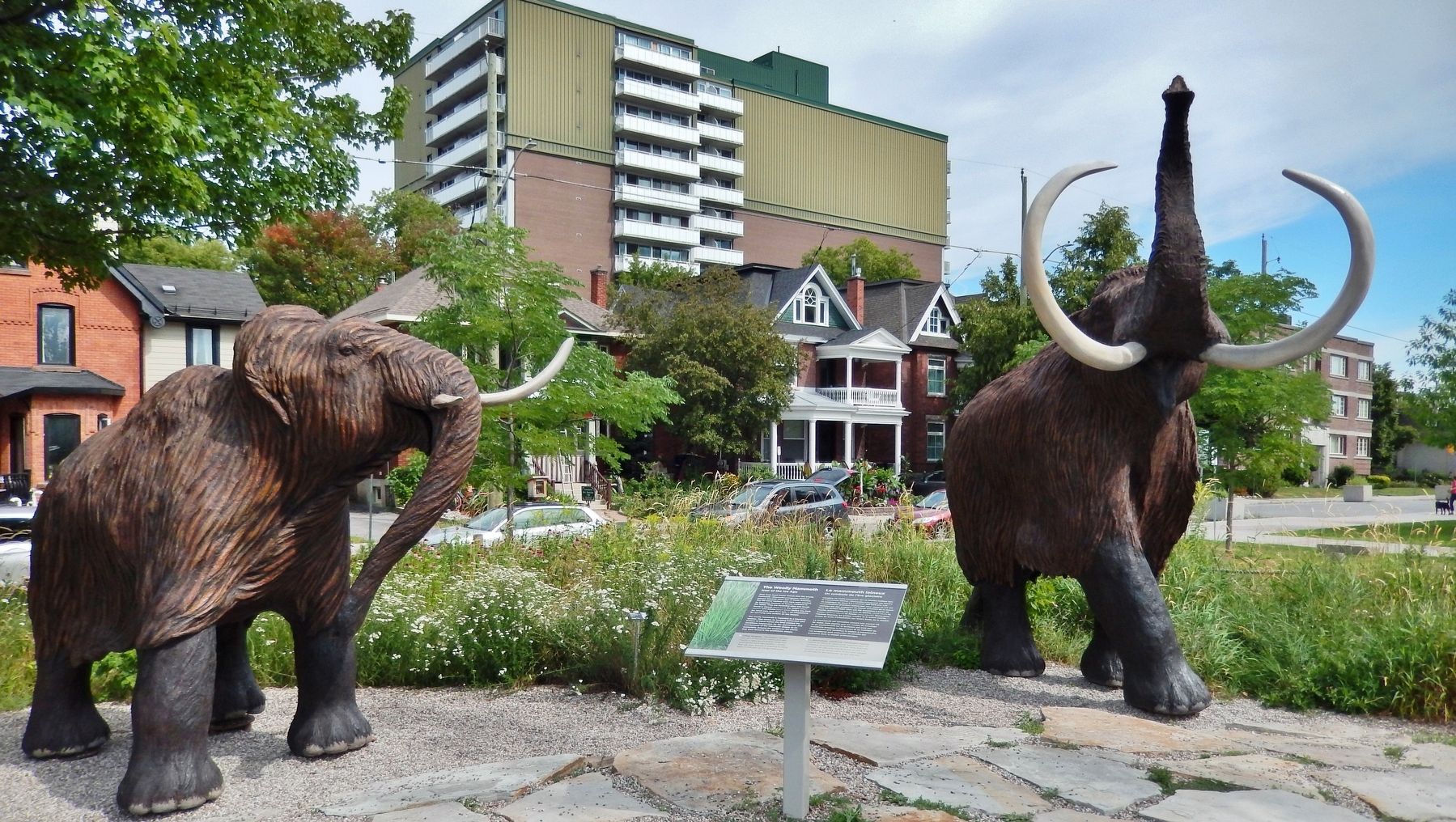 The Woolly Mammoth Marker  <i>wide view<br>(McLeod Street in the background)</i> image. Click for full size.
