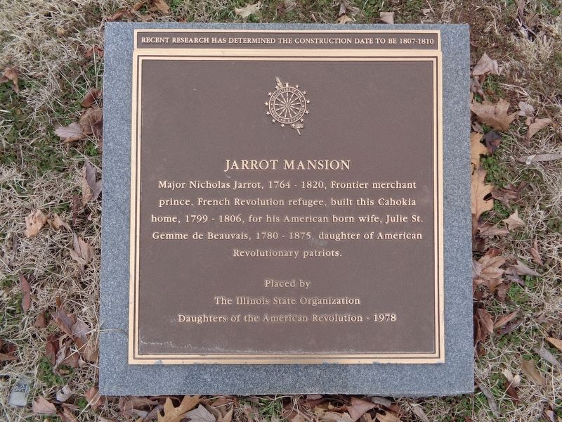 Jarrot Mansion Marker image. Click for full size.
