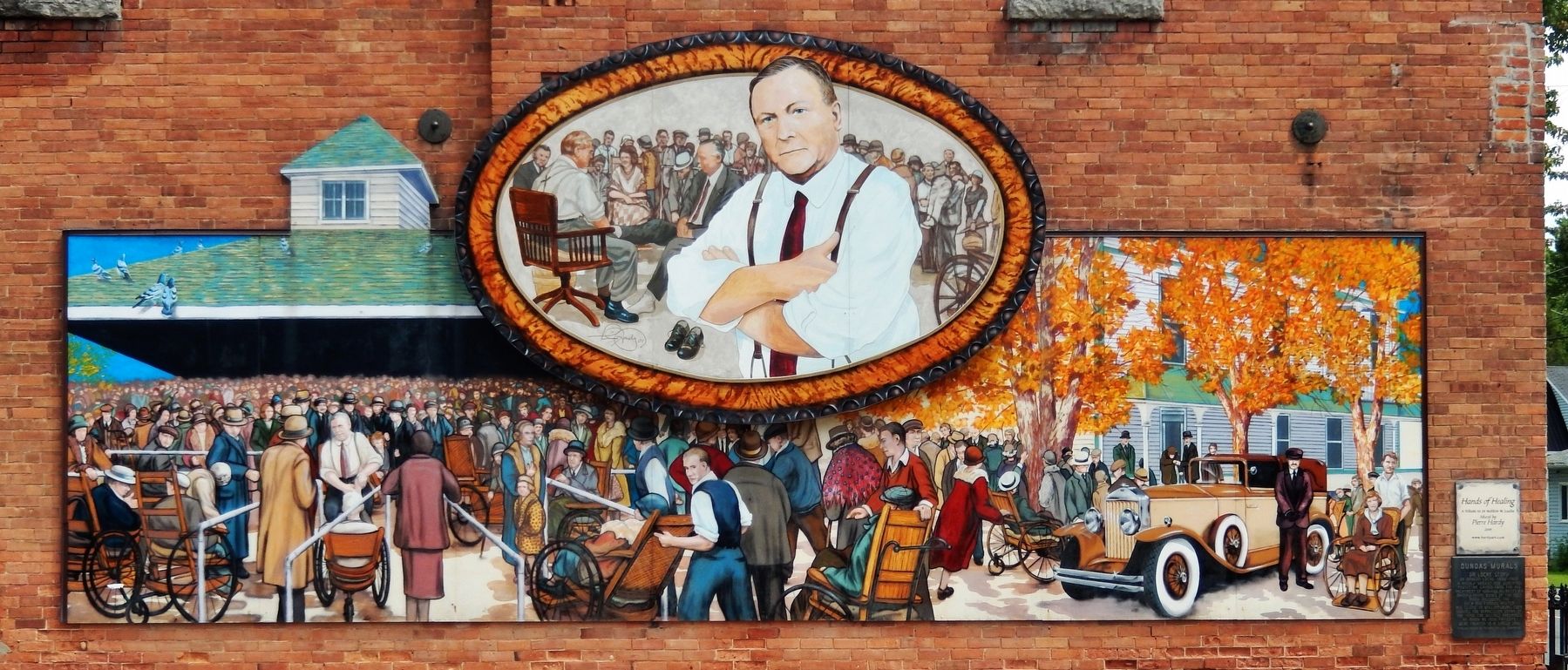 Hands of Healing Mural<br>(<i>located beside marker</i>) image. Click for full size.