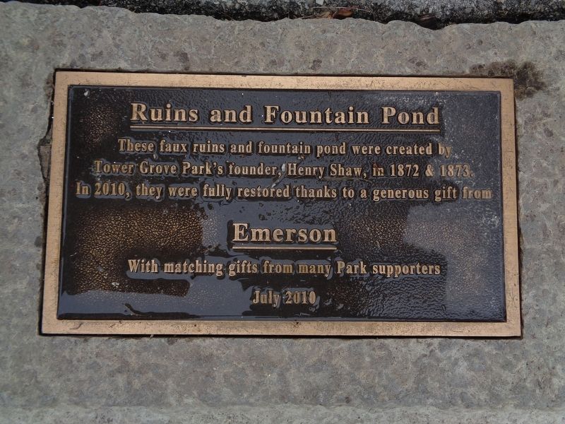 Ruins and Fountain Pond Marker image. Click for full size.