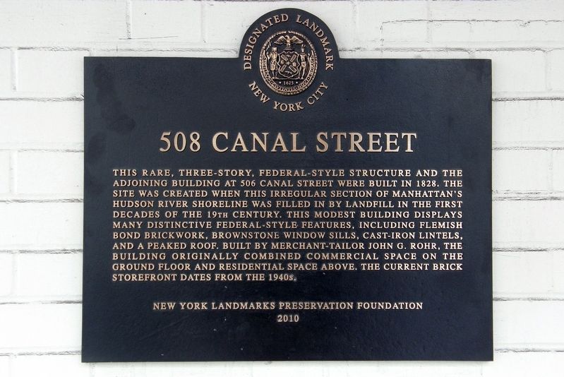 508 Canal Street Marker. Click for full size. 508 Canal Street Marker image. Click for full size.