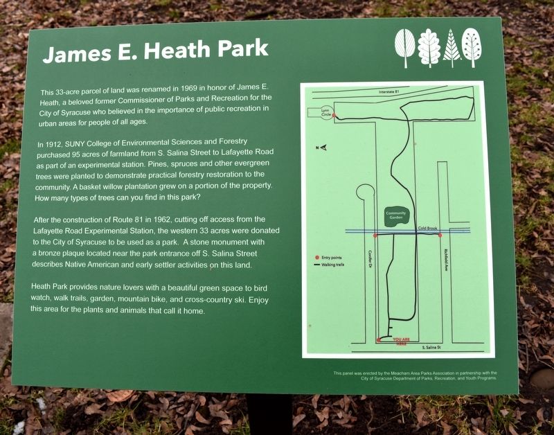 James E. Heath Park Marker. Click for full size. James E. Heath Park Marker image. Click for full size.