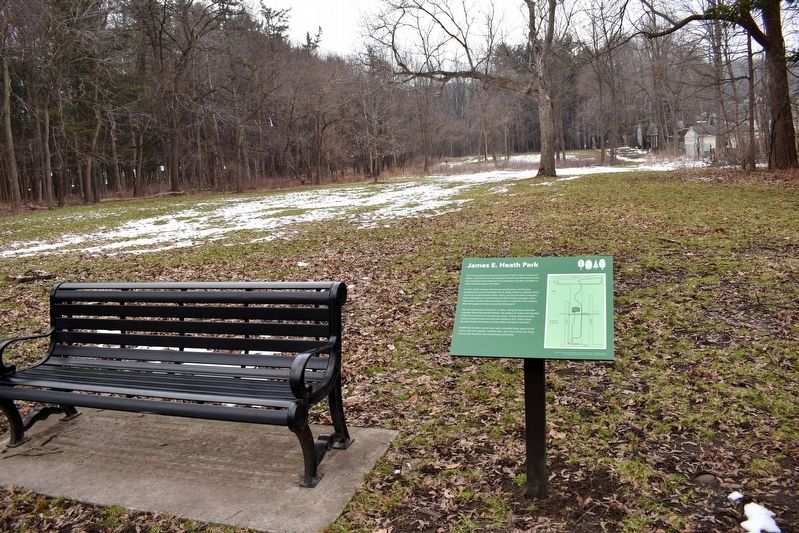 James E. Heath Park Marker. Click for full size. James E. Heath Park Marker image. Click for full size.